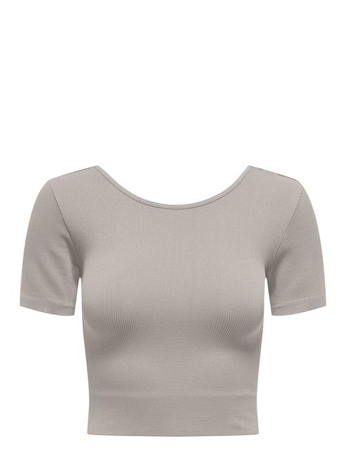 Only Play Onpjaia Life Ss 2-Way Crop Seam Top Noos Only Play Grey