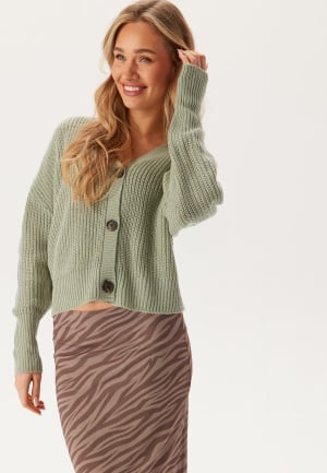 VERO MODA Lea LS V-Neck Cuff Cardigan Desert Sage S