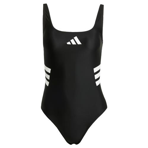 ADIDAS PERFORMANCE Sportsbadedragt '3-Stripes U-back'  sort / hvid
