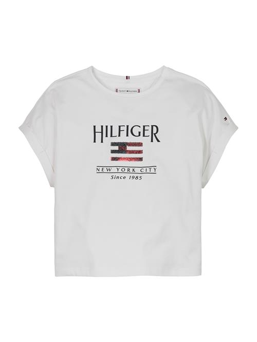 Se TOMMY HILFIGER Bluser & t-shirts  blå / marin / lyseorange / hvid ved About You