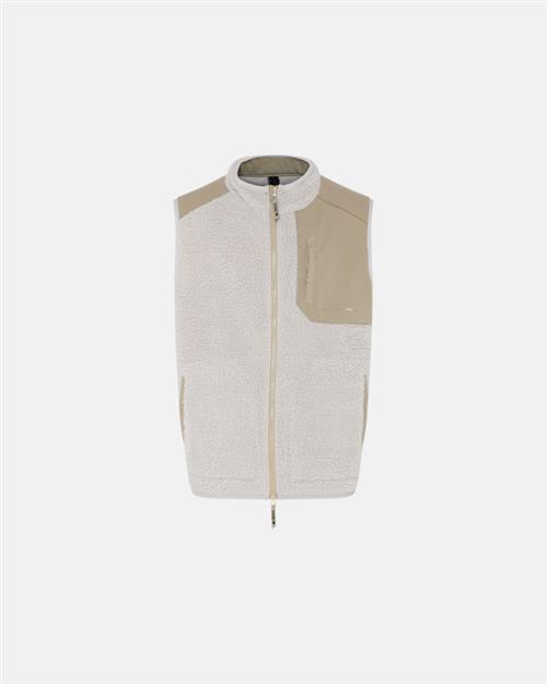 Teddy fleece vest | Polyester | Beige