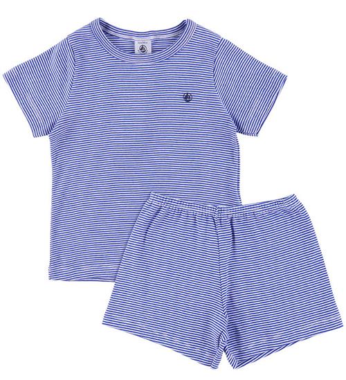 Petit Bateau Nattøj - T-Shirt/Shorts - Perse/Marshmallow