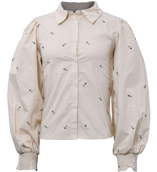 Hound Skjorte - Off White m. Blomster