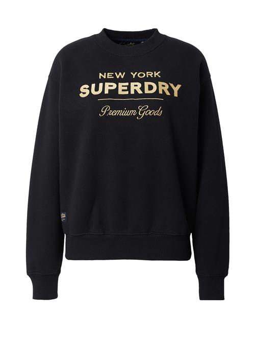 Superdry Sweatshirt 'Luxe'  guld / sort