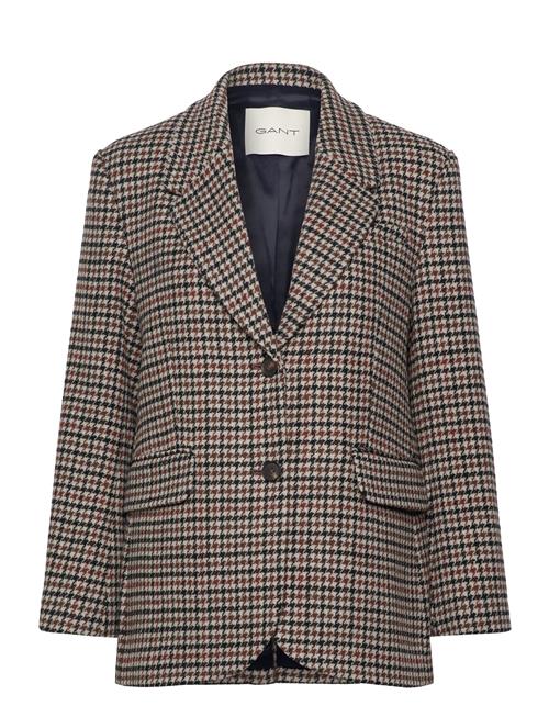 Reg Houndstooth Blazer GANT Brown