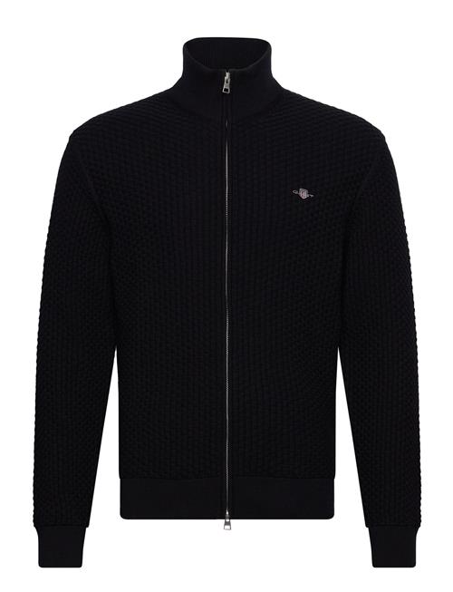 GANT Cotton Texture Zip Cardigan GANT Black