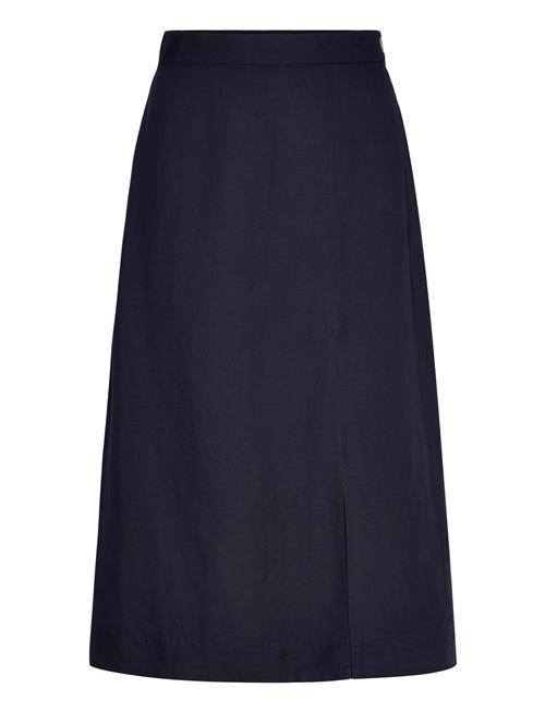 GANT Rel Midi Linen Blend Skirt GANT Navy