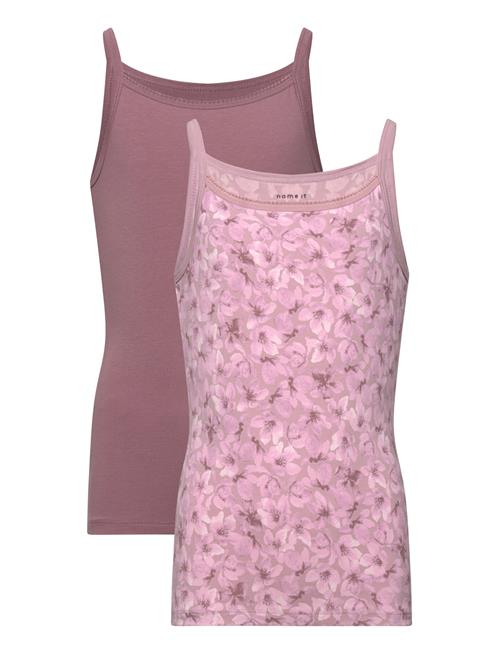 name it Nkfstrap Top 2P Mauve Flower Noos Name It Pink