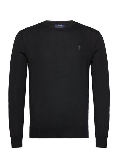 Slim Fit Washable Wool Crewneck Sweater Polo Ralph Lauren Black