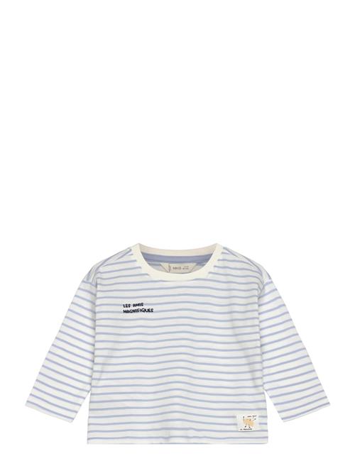 Mango Printed Long Sleeve T-Shirt Mango Blue