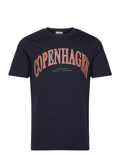 Lindbergh Copenhagen Heritage S/S Tee Lindbergh Navy