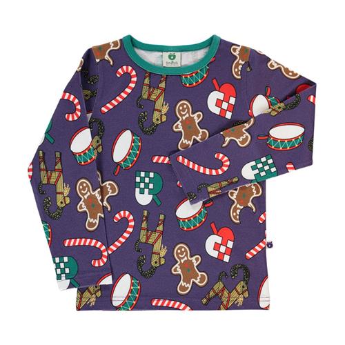 Småfolk Christmas Decorations Langærmet T-shirt Loganberry | Lilla | 4-5 years