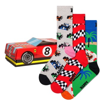 Happy socks Strømper 3P Top Racer Gift Set Flerfarvet bomuld Str 41/46