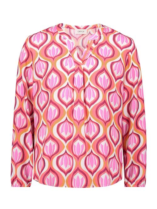 Cartoon Bluse  orange / lyserød / mørk pink / hvid