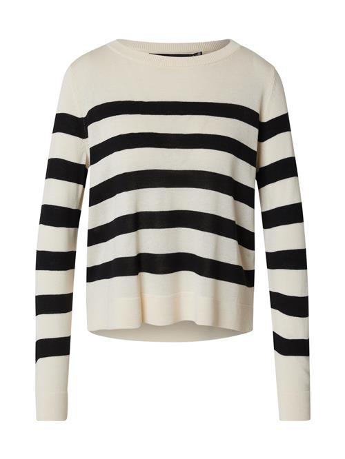 VERO MODA Pullover 'VMNOVA'  creme / sort