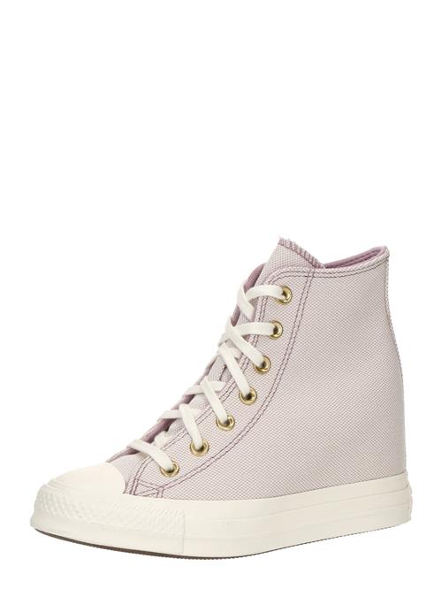 Se CONVERSE Sneaker high 'CHUCK TAYLOR ALL STAR WEDGE'  guld / orkidee / offwhite ved About You