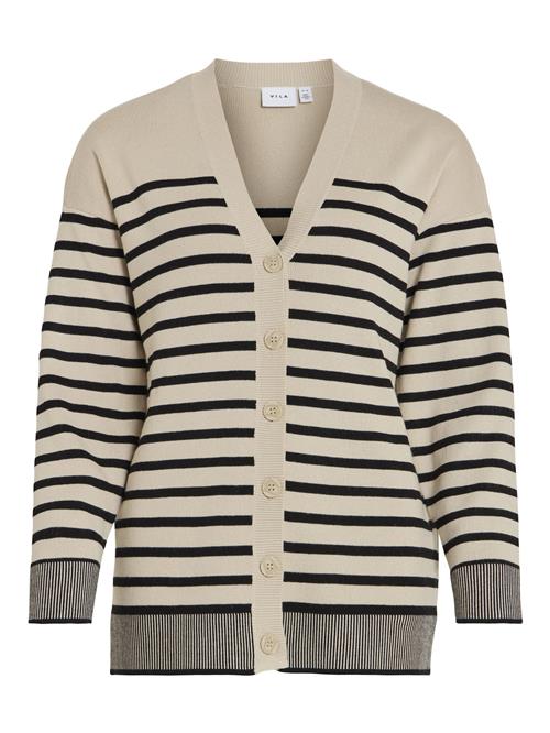 VILA Cardigan  beige / sort