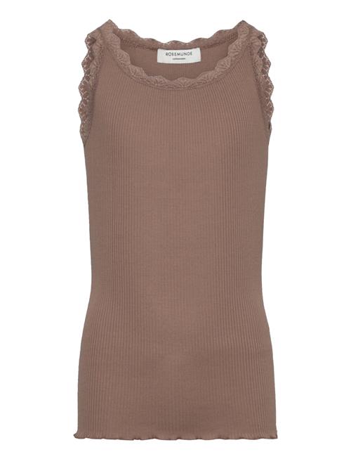 Beatha Silk Top W/ Lace Rosemunde Kids Brown