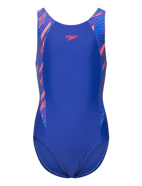 Se Girls Hyperboom Splice Muscleback Speedo Blue ved Booztlet