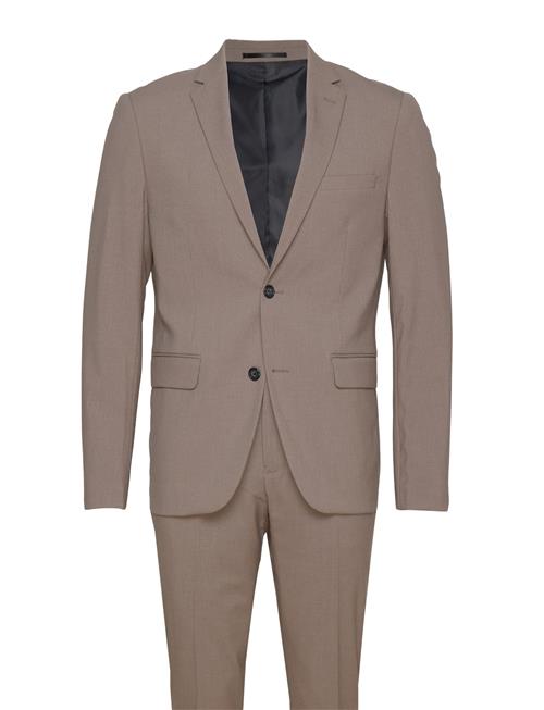 Lindbergh Plain Mens Suit - Normal Lenght Lindbergh Beige