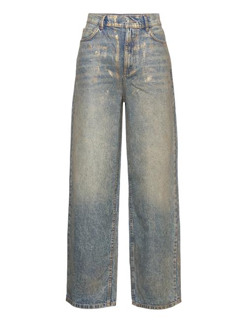 Mango Wideleg Foil Jeans Mango Blue