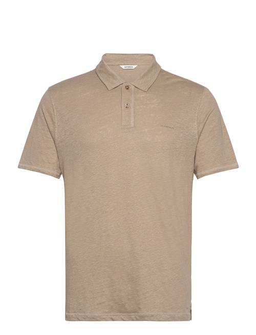 Duke Linen Polo Ss Gabba Beige