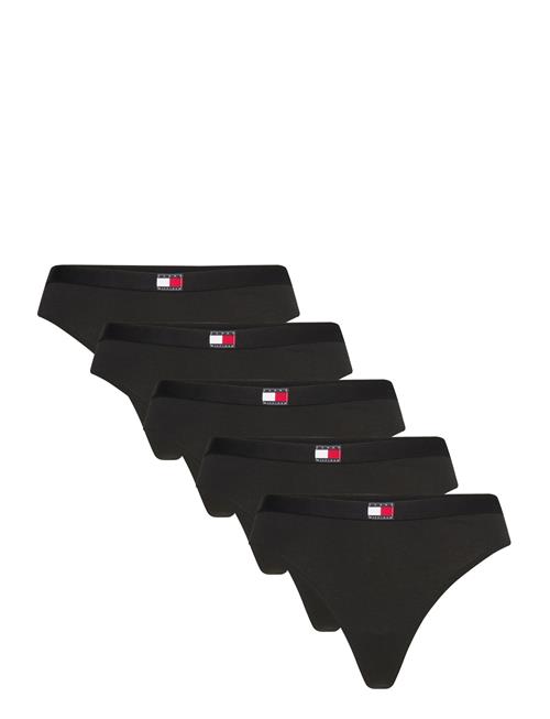 Tommy Hilfiger 5 Pack Flag Thong Tommy Hilfiger Black