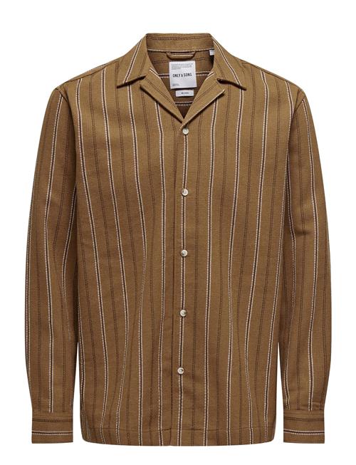 Onstrev Relaxed Ls Shirt ONLY & SONS Brown