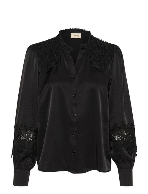 Cream Crluna Lace Shirt Cream Black