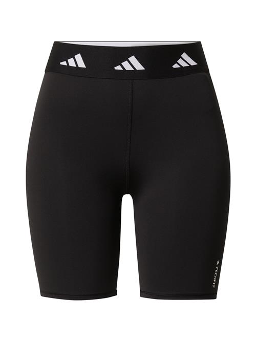 ADIDAS PERFORMANCE Sportsbukser 'Techfit Bike'  sort / hvid