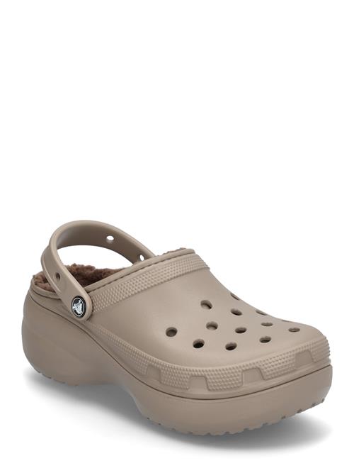 Classic Platform Lined Clog W Crocs Beige