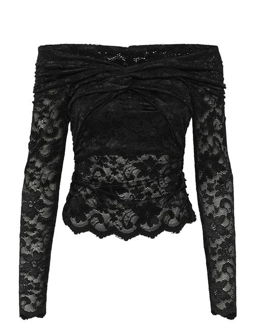 Gabrigz Ls Lace Top Gestuz Black