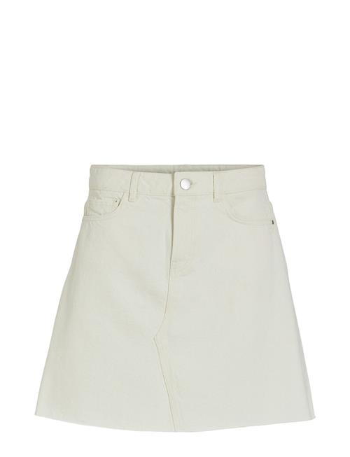 Vila Visof Hw Short Denim Skirt Vila White