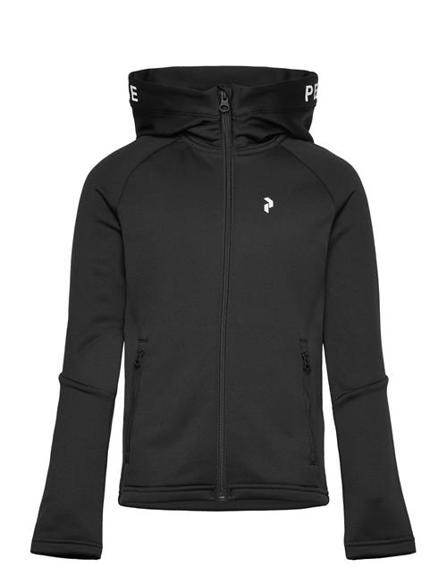 Jr Rider Mid Zip Hood Peak Performance Black