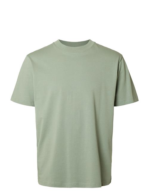 Se Slhcolman Ss O-Neck Tee Noos Selected Green ved Booztlet