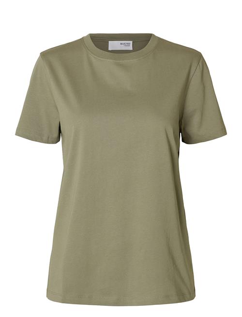 Selected Femme Slfmyessential Ss O-Neck Tee Noos Selected Femme Khaki