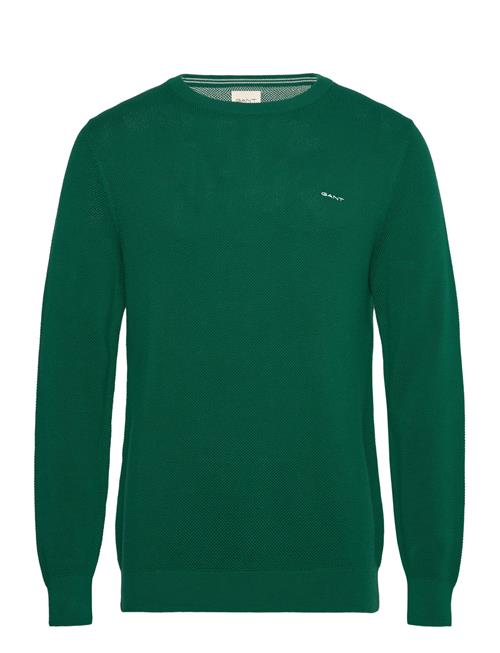 Cotton Pique C-Neck GANT Green