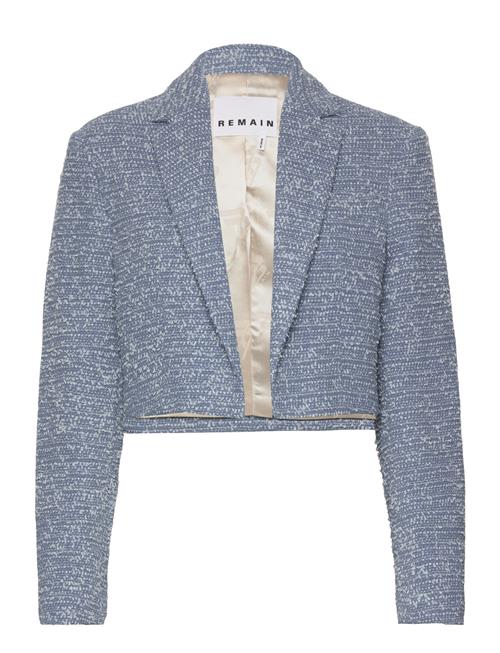 Se Bold Weave Short Blazer REMAIN Birger Christensen Blue ved Booztlet