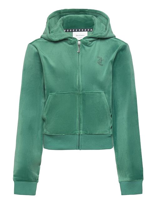 Diamante Zip Through Hoodie Juicy Couture Green