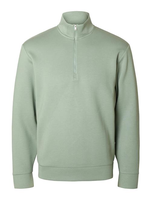 Selected Homme Slhemanuel Soft Zip High Neck Sweat Noos Selected Homme Green