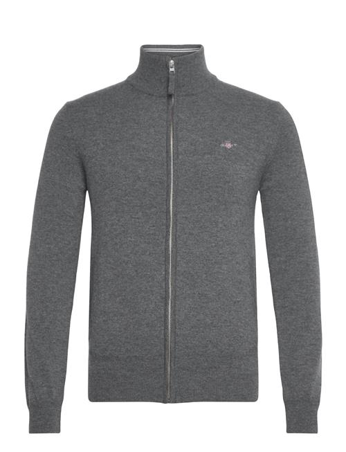 GANT Superfine Lambswool Zip Cardigan GANT Grey