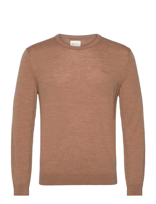 GANT Extrafine Merino Wool C-Neck GANT Brown