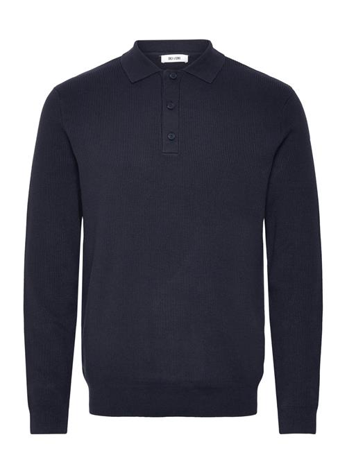 ONLY & SONS Onsphill Reg 12 Rib Ls Polo Knit ONLY & SONS Navy