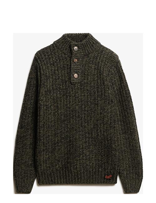 Chunky Knit Henley Superdry Green