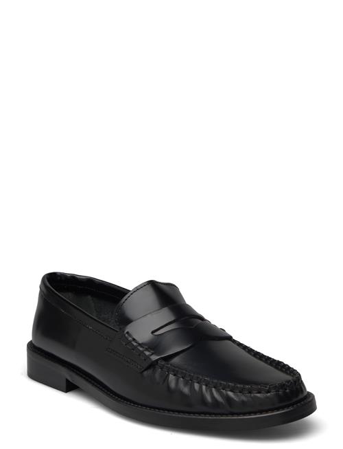 Leather Loafers Mango Black