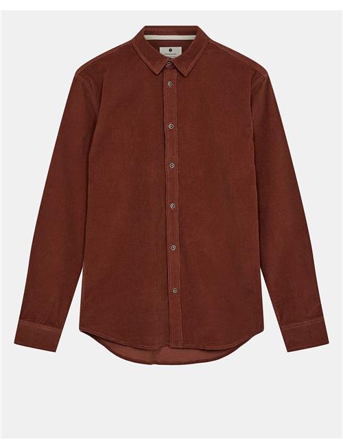 Akleif Solid Cord Shirt Anerkjendt Burgundy