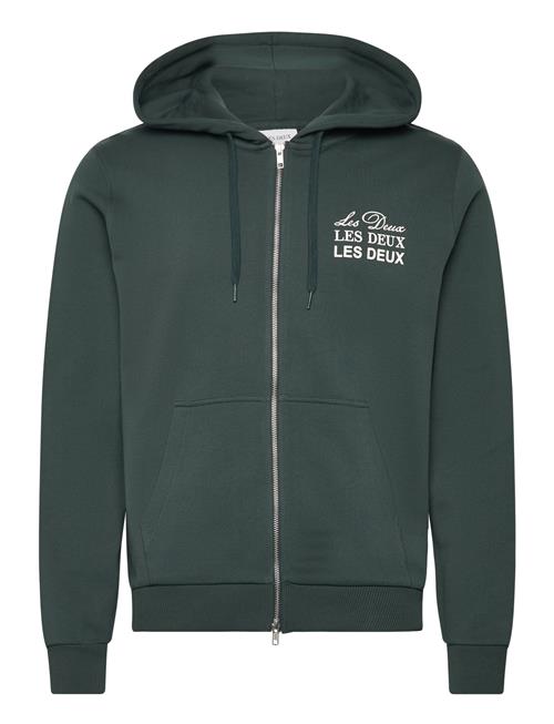 Triple Zipper Hoodie Les Deux Green