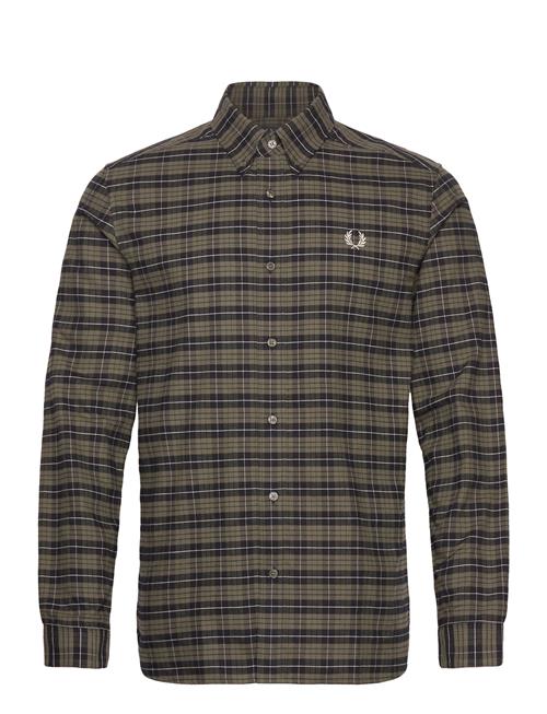 Brushed Oxford Tartan Shirt Fred Perry Khaki