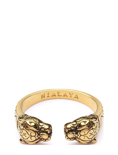 Nialaya Men's Gold Panther Ring Nialaya Gold