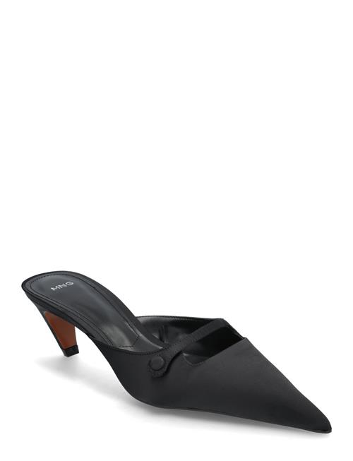 Mango Satin Kitten-Heel Shoes Mango Black